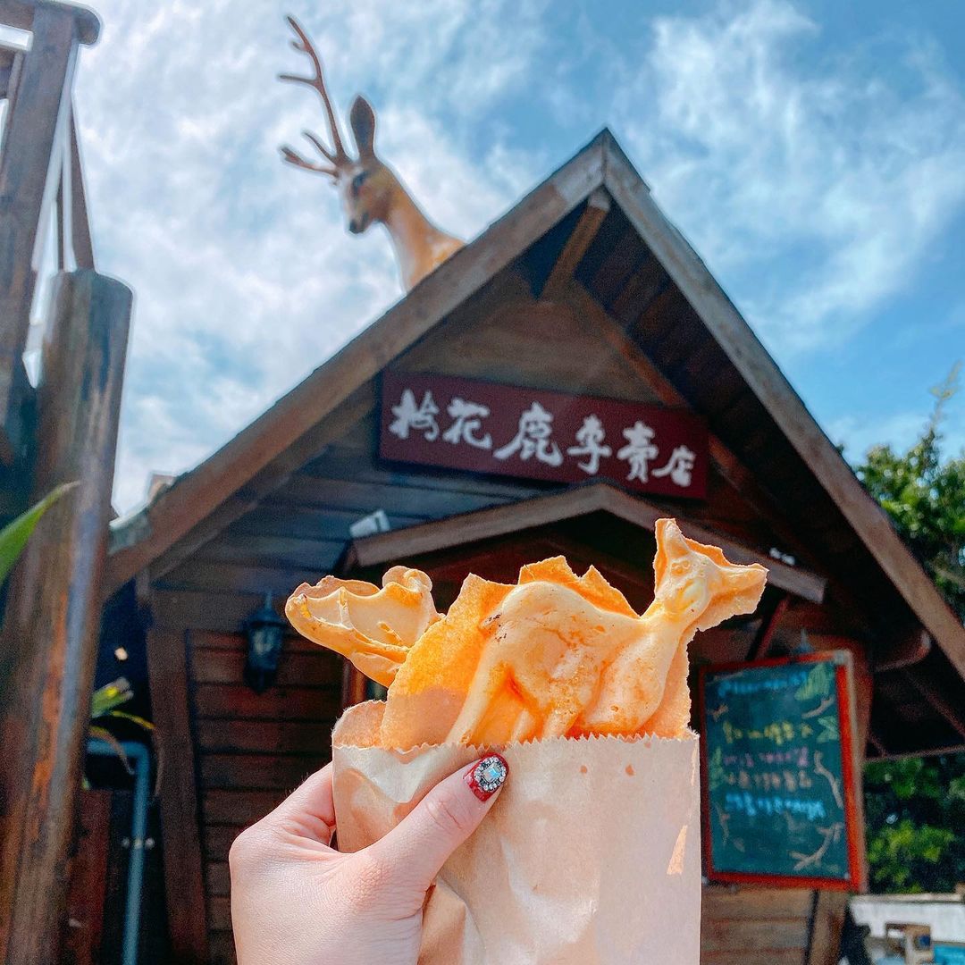 綠島美食梅花鹿鹿蛋燒，梅花鹿造型雞蛋糕外型可愛